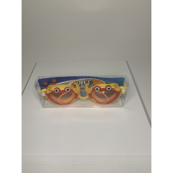 Swim Goggles For Kids 2 Pair RED CRAB And Green Frog Design Dive Buddies… - Picture 12 of 12